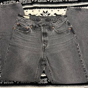 Levi black jeans. 501. Washed once.